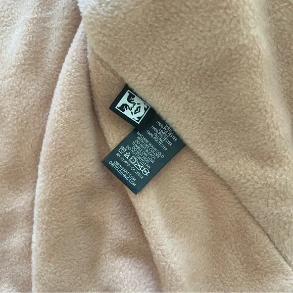 Obey Quilted Pink / Peach Embroidered Logo Puffer Jacket size Medium - Picture 9 of 12